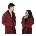 thumbnail image 3 of Women’s 100% Terry Cotton Bathrobe Toweling Gown Robe Two Tone, 3 of 9
