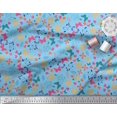 thumbnail image 2 of Soimoi Blue Rayon Fabric Flower & Butterfly Print Fabric by The Yard 56 Inch Wide, 2 of 5