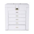 thumbnail image 3 of 6 Layers Womens Jewellery Boxes Table Top Large Leather Chest Jewelry Organizer Case w/ Removeable Drawers, 3 of 7