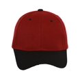 thumbnail image 2 of Two-Tone  Adjustable Baseball Cap, Burgundy Black, 2 of 2