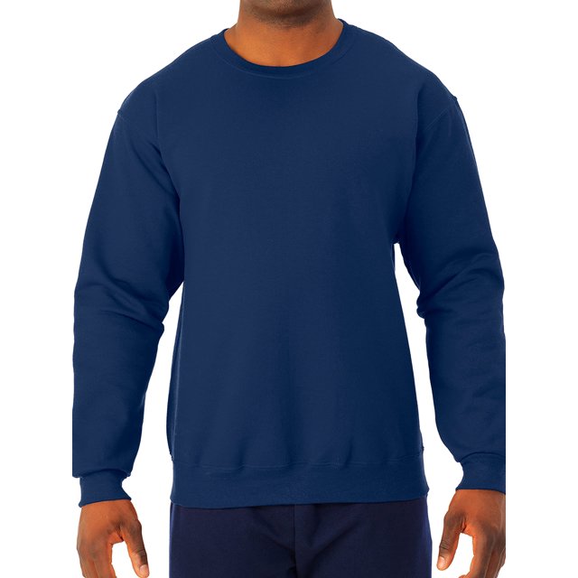 Jerzees Chandail Molletonné à Col Rond pour Homme Adulte, Bleu Marine, Très Grand