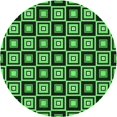 thumbnail image 1 of Ahgly Company Tapis d'Intérieur Ronds Lavables à la Machine, Style Transitionnel, Vert Forêt Sombre, 4 Pieds Rond, 1 of 7
