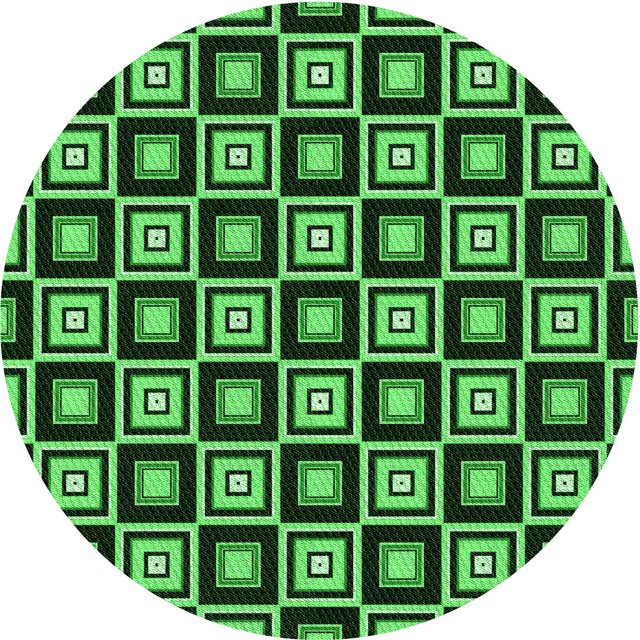 Ahgly Company Tapis d'Intérieur Ronds Lavables à la Machine, Style Transitionnel, Vert Forêt Sombre, 3 Pieds Rond