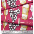 thumbnail image 2 of Soimoi Rayon Fabric Grapes,Wine Glass & Bottle Print Sewing Fabric Yard 42 Inch Wide, 2 of 3
