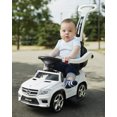 thumbnail image 2 of VOLTZ TOYS Push Car for Kids, Mercedes-Benz AMG GL63 4-in-1 Push Car, Foot to Floor Pedal Car with Detachable Push Bar, Leather Seat, Foot Rest, LED Lighting, MP3 and Foldable Rocking Rails (White), 2 of 7