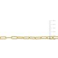 thumbnail image 3 of Miabella 3.5mm Yellow Plated Sterling Silver Fancy Cut Paperclip Link Chain Bracelet, 3 of 4