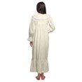 thumbnail image 4 of Moomaya Chemise de Nuit Boutonnée à Col Marin en Coton Imprimé pour Femmes, 4 of 5