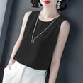 thumbnail image 2 of JDQJBZ Camisoles de Base Débardeurs pour Femmes Grande Taille Débardeurs Couleur Unie Col Rond Chandail Ample Sans Manches, 2 of 4