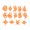 Orange, variant on 14pcs/Set Creative Silicone Numbers Wine Glass Marker Suction Cup Wine Identifier Drinking Cup Sign for Cocktails Martini Champagne (Orange)