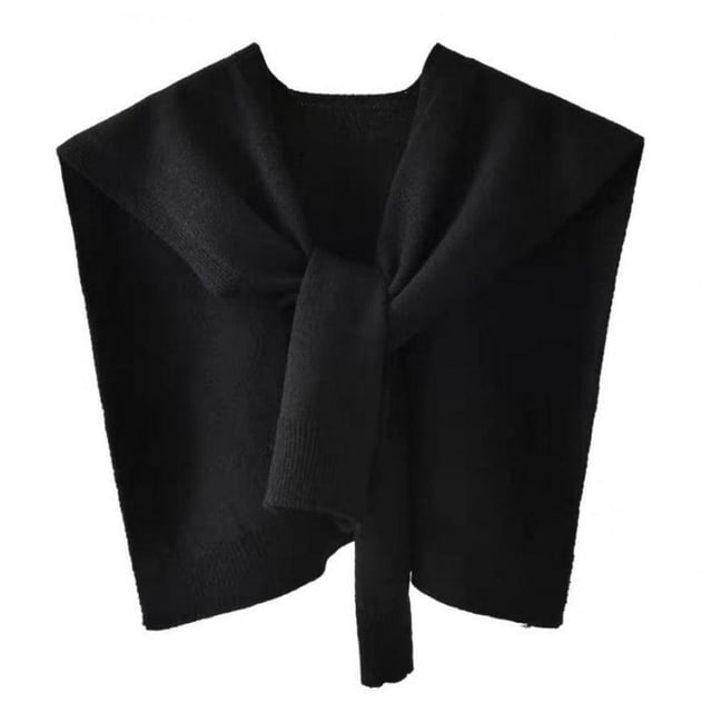 Skin-Touching Versatile Lady Knitted Thin Shoulder Shawl Fake Lapel Costume