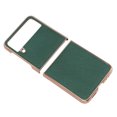 thumbnail image 2 of Leather Folding Phone Case Scratch Resistant Perfect Fit Flip Phone Protective Case for Samsung Galaxy Z Flip4 Green, 2 of 14