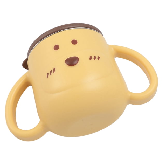 316L Stainless Steel Cup with Straw for Toddlers, Double Wall Insulated Kids Cup with Cute Handles, 250ml Milk Cup with Straw for Kindergarten Use