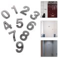 thumbnail image 2 of 10 Pcs Numéro de Porte pour Maison Plastique Gris et Métal Électroplaqué Design Moderne, 2 of 8