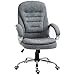 thumbnail image 3 of Vinsetto High Back Home Office Chair Executive Computer Chair with Adjustable Height, Upholstered Thick Padding Headrest and Armrest - Grey, 3 of 4