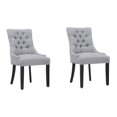 thumbnail image 1 of Costaelm Bellmount Fabric Wingback Tufted Dining Chair 2 Pc Set in Gray, 1 of 11