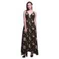 thumbnail image 1 of Bimba Robe Longue de Villégiature à Imprimé Floral pour Femmes, à Cordon, Bretelles Spaghetti, Tenue de Plage - Moyen, 1 of 6