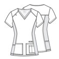 thumbnail image 1 of Cherokee Women's iflex CK605 V-Neck Knit Panel Top, 1 of 6