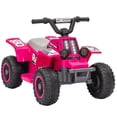 thumbnail image 1 of Qaba 6V Kids ATV Quad, 4 Wheeler Electric Ride on Car w/ Headlights, Pink, 1 of 10