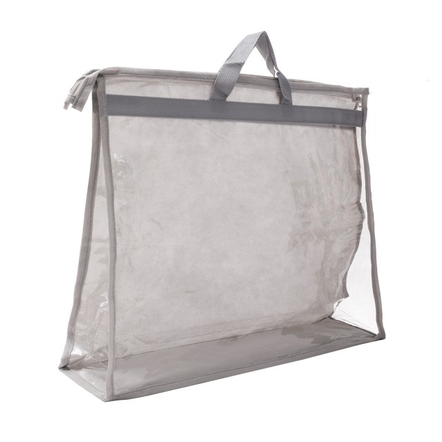 Unique Bargains Handbag Dust Bags, XXL Size PVC Dustproof Transparent Purse Protector, Light Gray