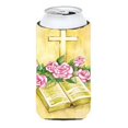 thumbnail image 1 of Carolines Treasures APH4072TBC Easter Cross & Bible with Roses Tall Boy Can cooler Hugger, 1 of 1