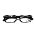 thumbnail image 1 of Casual Fashion Horned Rim Rectangular Frame Clear Lens Eye Glasses (Black), 1 of 2