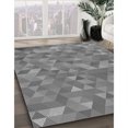 thumbnail image 3 of Ahgly Company Tapis d'Intérieur Ronds Transitionnels Gris Foncé Lavables à la Machine, 4 Pieds Rond, 3 of 7