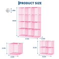 thumbnail image 3 of EDTara Modular Wire Cube Storage Organizer, 12-Cube Metal Grid Shelf Unit for Closet, Books, Office, or Entryway, 3 of 9
