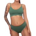 thumbnail image 2 of Women's Soft Padded Bralette Lingeire Set Sports Bra Sets 3 pcs, 2 of 5
