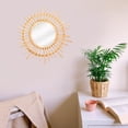 thumbnail image 2 of Miangastore Rattan Flower Circular Mirror Wall Mounted Hanging Bathroom Dressing Makeup Mirror Decor, 2 of 8