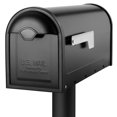 thumbnail image 2 of Architectural Mailboxes 8830B-10 Winston Nickel Flag Post Mount Mailbox, Medium, Black, 2 of 2