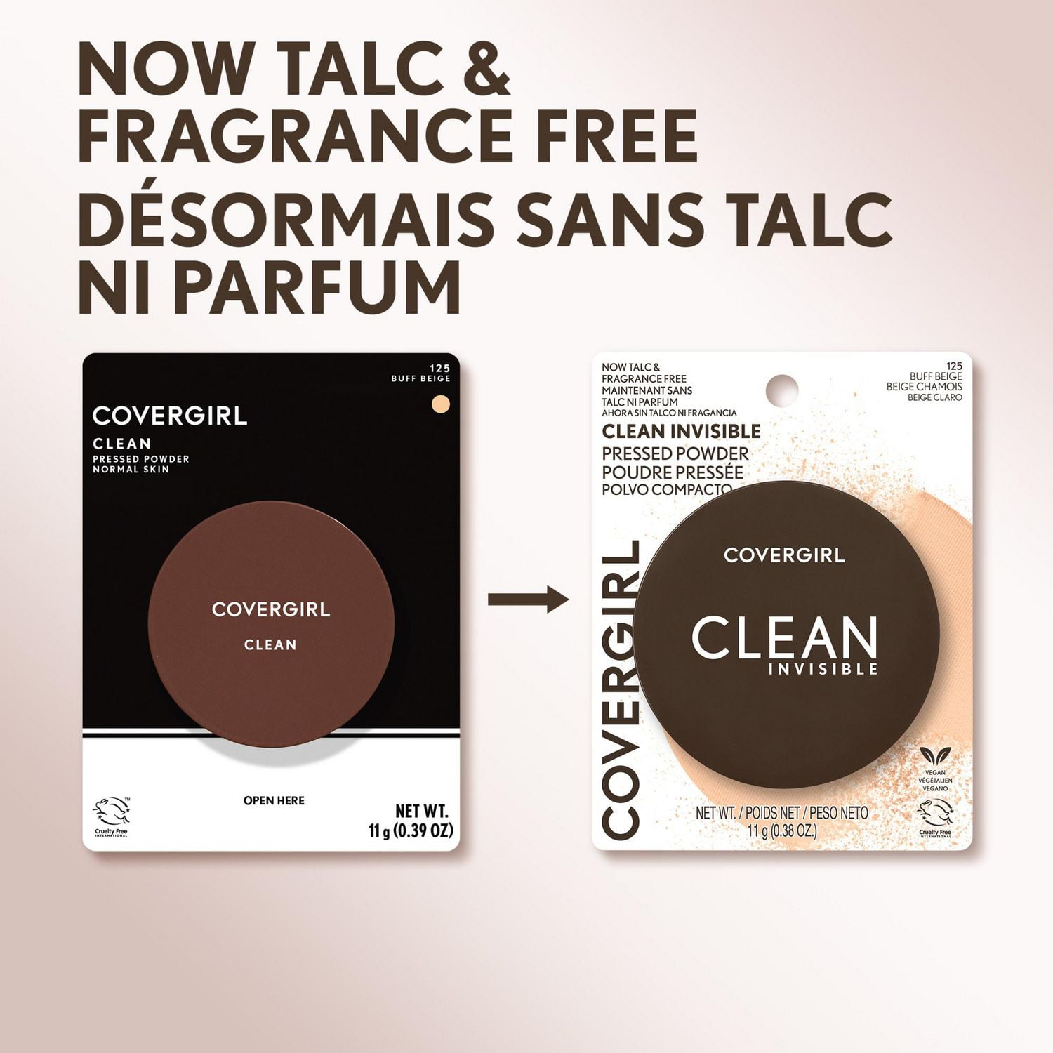 COVERGIRL Clean Invisible Pressed Powder, Lightweight, Breathable, Vegan Formula, Talc- and fragrance-free