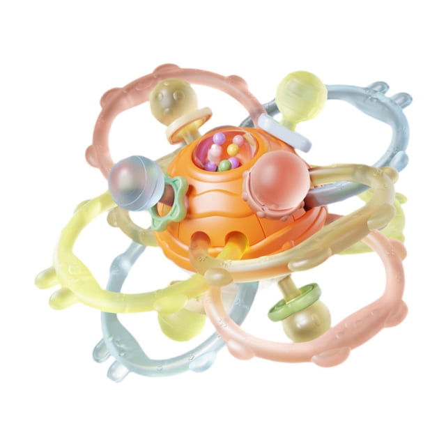 Siruishop Teething Toy for Sensory Toy for Concentration Development Coordination orange ball