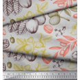 thumbnail image 2 of Soimoi Poly Georgette Fabric Leaves & Palm Fruits Print Sewing Fabric Yard 52 Inch Wide, 2 of 3