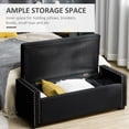 thumbnail image 4 of HOMCOM Modern Upholstered Flip Top Storage Bench Ottoman, Dark Grey, 4 of 10