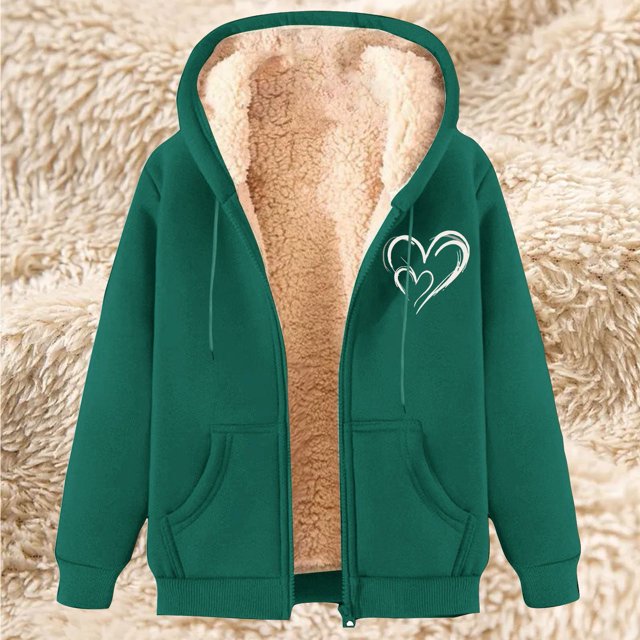 LOVZFMLL Vestes pour Femmes Sweat à Capuche en Polaire Imprimée à la Mode