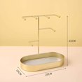 thumbnail image 4 of Jewelry Organizer Stand Tray Display Rack for Rings Gold Jewelry Tree PU Leather Pad, 4 of 9