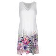 thumbnail image 4 of SMihono Robes Bohèmes d'Été Femmes Grande Taille Mode Femmes Décontracté Aguichant Col en V Uni Été Dentelle Sans Manches Robe Mini, 4 of 4