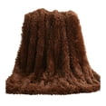 thumbnail image 1 of Bamboohart Fausse Fourrure Extra Douce Unie Réversible Duveteuse Légère à Longs Poils Shaggy Bouffante Douillette Peluche Molletonnée Microfibre Confortable pour Canapé Sofa Lit, 1 of 4