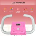 thumbnail image 3 of Soozier Foldable Exercise Bike with 8-Level Magnetic Resistance, Pink, 3 of 8