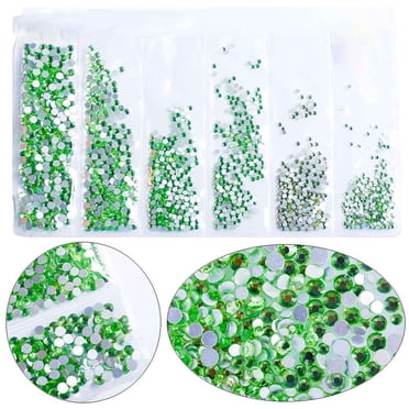 TopLLC Nail Crystals Art Rhinestones Round Beads Flatback Glass Stones 6 Sizes For Nails Decoration Makeup Clothes Shoes glass rhinestones