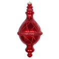 thumbnail image 1 of Vickerman MT198803D 10 in. Red Candy Glitter Net Drop Ornament, 1 of 1