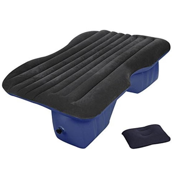 AirBedz Matelas Pneumatique pour Siège Arrière PPI-BLK PVC CARMAT avec Pompe à Air Portable CC; PVC Robuste; Noir; avec Oreiller Gonflable