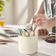 Rbaofujie Pen Organizer 360 Degree Rotating Pen Organizer for Desk 8 Slots Desk Organizer Cute Office Desk Supplies Desk Pencil Organizer Clearance Items