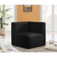 thumbnail image 3 of Meridian Furniture Quincy Fauteuil d'Angle Modulaire en Velours Noir, 3 of 26