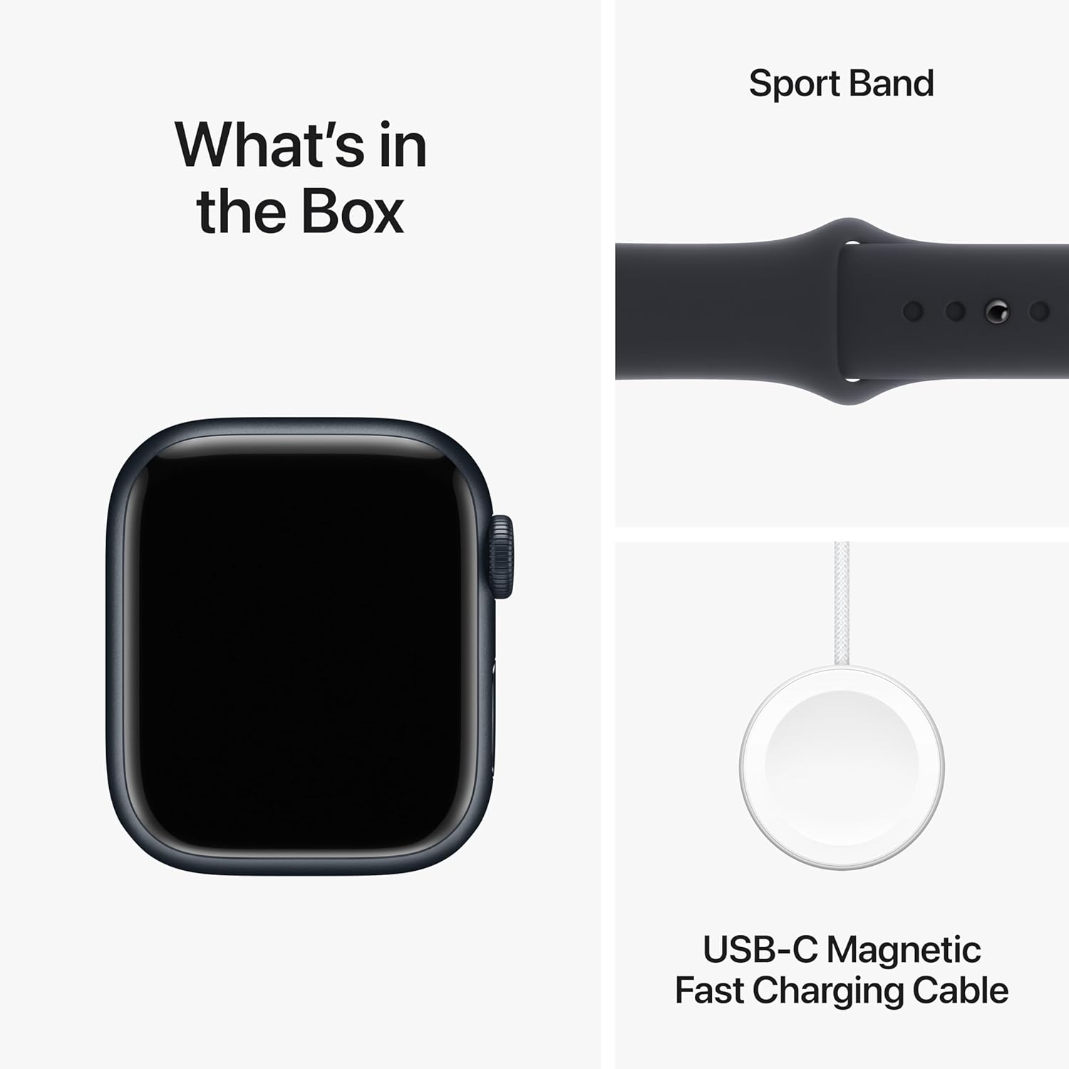 Apple Watch Series 9 GPS +Cellular 45mm Midnight Aluminium Case with Midnight Sport Band- M/L