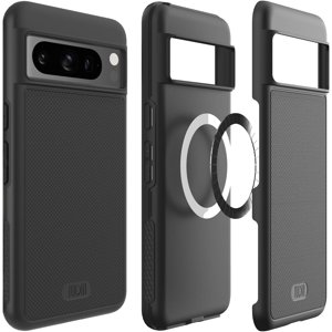 Dossier téléphonique pour Google Pixel 8 Pro, TUDIA [MergeGrip] [MagSafe Compatible] Couverture de boîtier téléphonique (Matte Black)