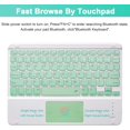 thumbnail image 2 of KOMI Wireless Keyboard Case with Touchpad for iPad 10.2" 9th 8th 7th Generation, Detachable Bluetooth Keyboard with Pencil Holder for iPad 10.2 Inch/iPad Air 10.5"(3rd Gen)/iPad Pro 10.5 in, Green, 2 of 5