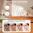 thumbnail image 3 of Miroir de Maquillage de Voyage Rechargeable Miroir de Maquillage Portable Éclairé avec 3 Modes de Couleur Dimmable Compact Miroir de Table LED avec Écran Tactile Blanc, 3 of 9