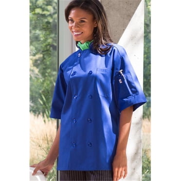 Vtex 0415-6206 Short Sleeve Steel Chef Coat, 2X Large