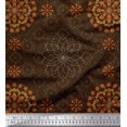 thumbnail image 1 of Soimoi Poly Georgette Fabric Mandala Decorative Print Sewing Fabric Yard 42 Inch Wide, 1 of 3